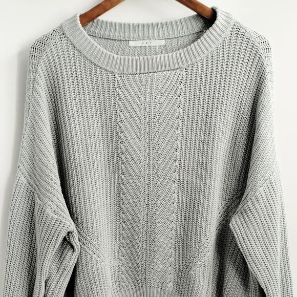 KBF Japan Gray‎ Cotton Cropped Sweater - Picture 2 of 10